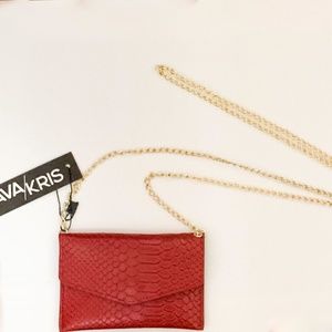 SALE Ava + Kris Meg Ruby Snake Tiny Crossbody Bag